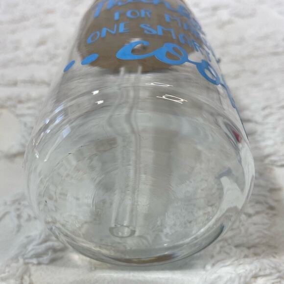 GLASS TUMBLER w/Glass Straw Thanks for Making Me One Smart Cookie 16oz Humorous - Picture 4 of 6